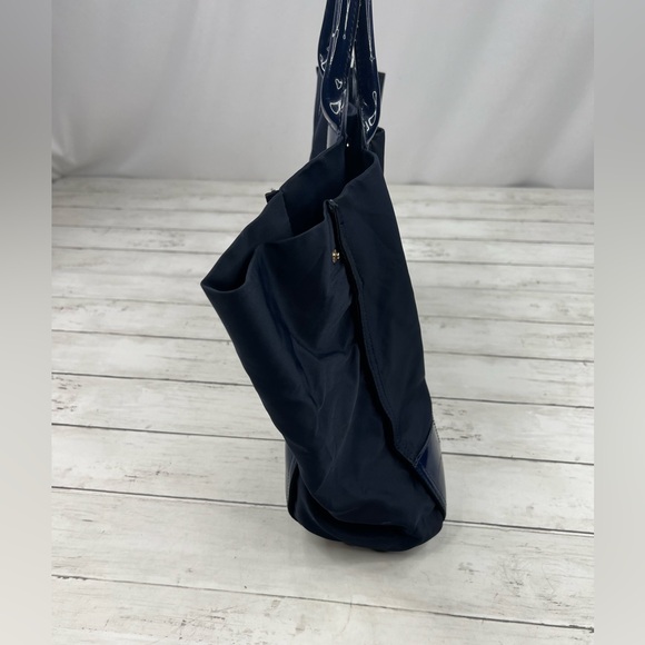 Tory Burch Ella Navy Tote Bag - Picture 9 of 15